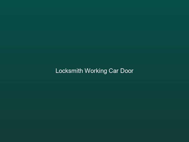 Locksmith using slim jim tool on car door during vehicle lockout
