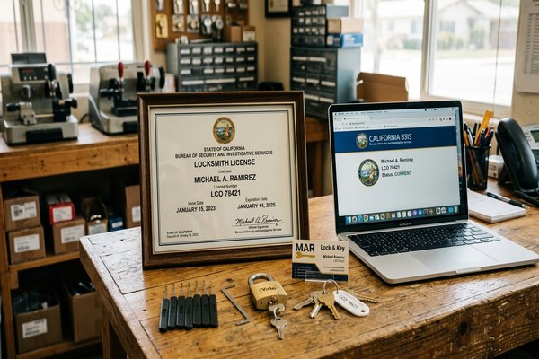 Verifying a locksmith license online before hiring
